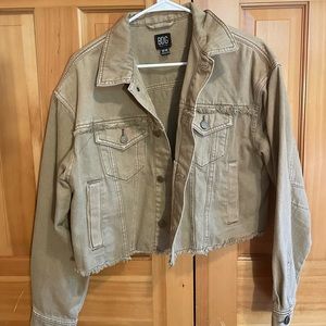 Urban Outfitters BDG tan cropped jacket